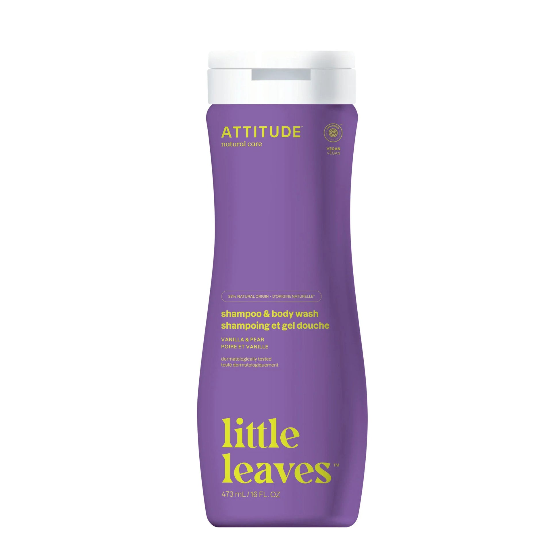 ATTITUDE LITTLE LEAVES 2 IN 1 SHAMPOO & BODY WASH VANILLA & PEAR 473ML