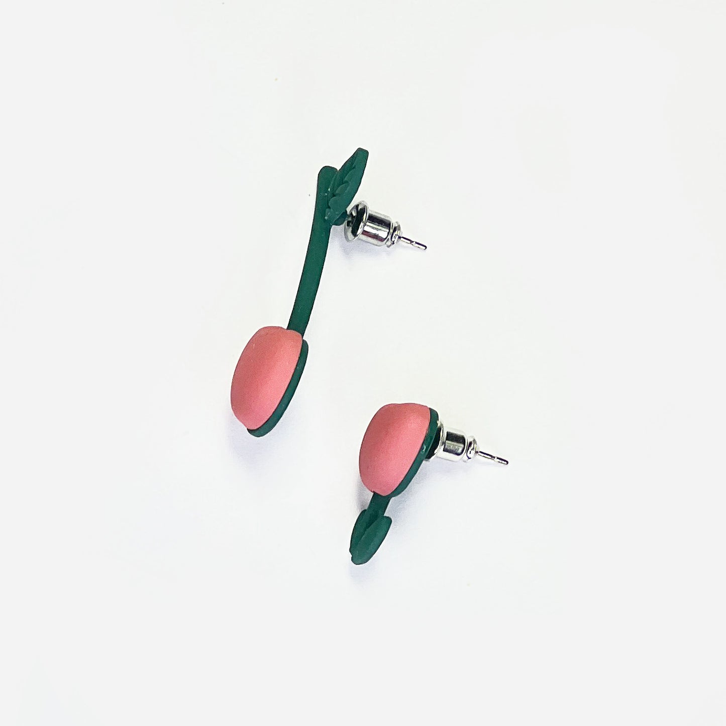 NEMIBABY EARRINGS TULIP & CHERRY - 925 STERLING SILVER PINS - baby enRoute