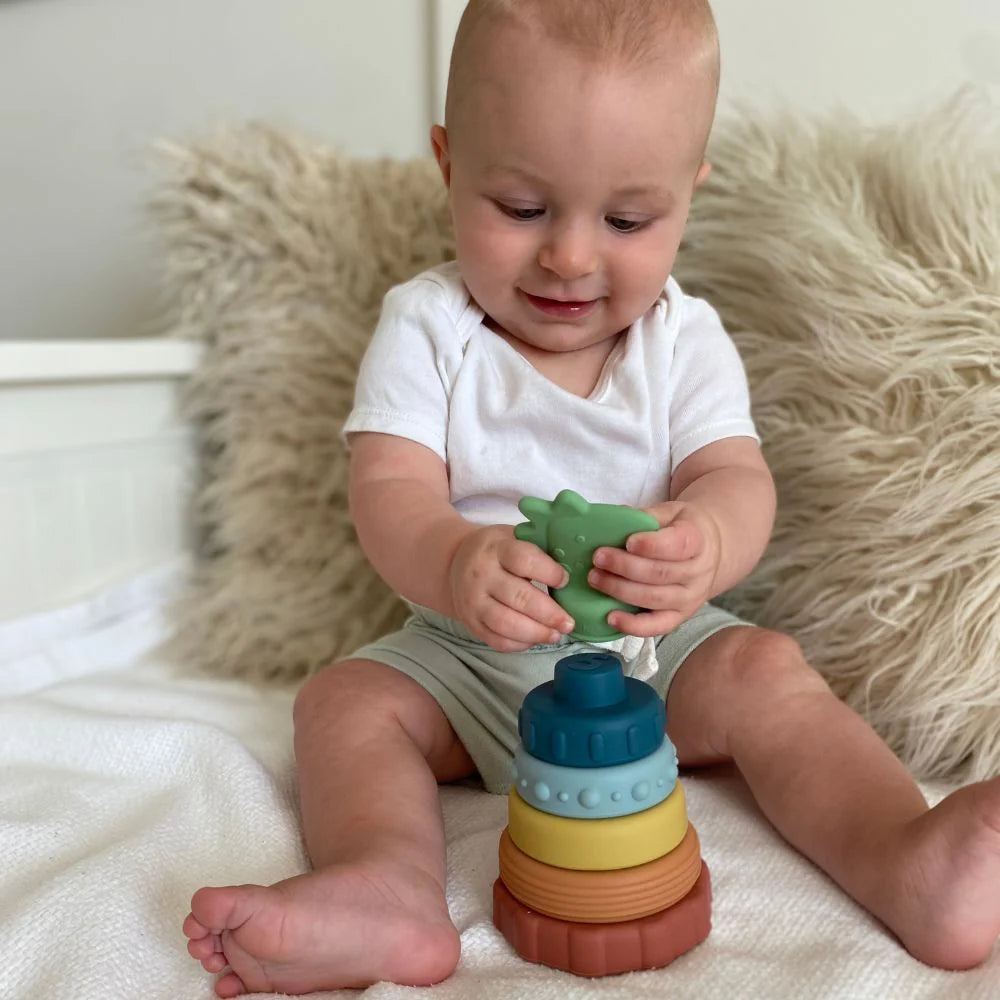 ITZY RITZY STACKER SILICONE STACKING TOY - baby enRoute