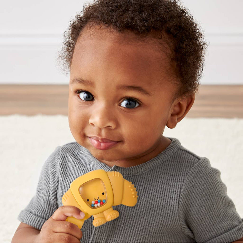 Itzy Ritzy Sweetie Shake Plus rattle and teether yellow