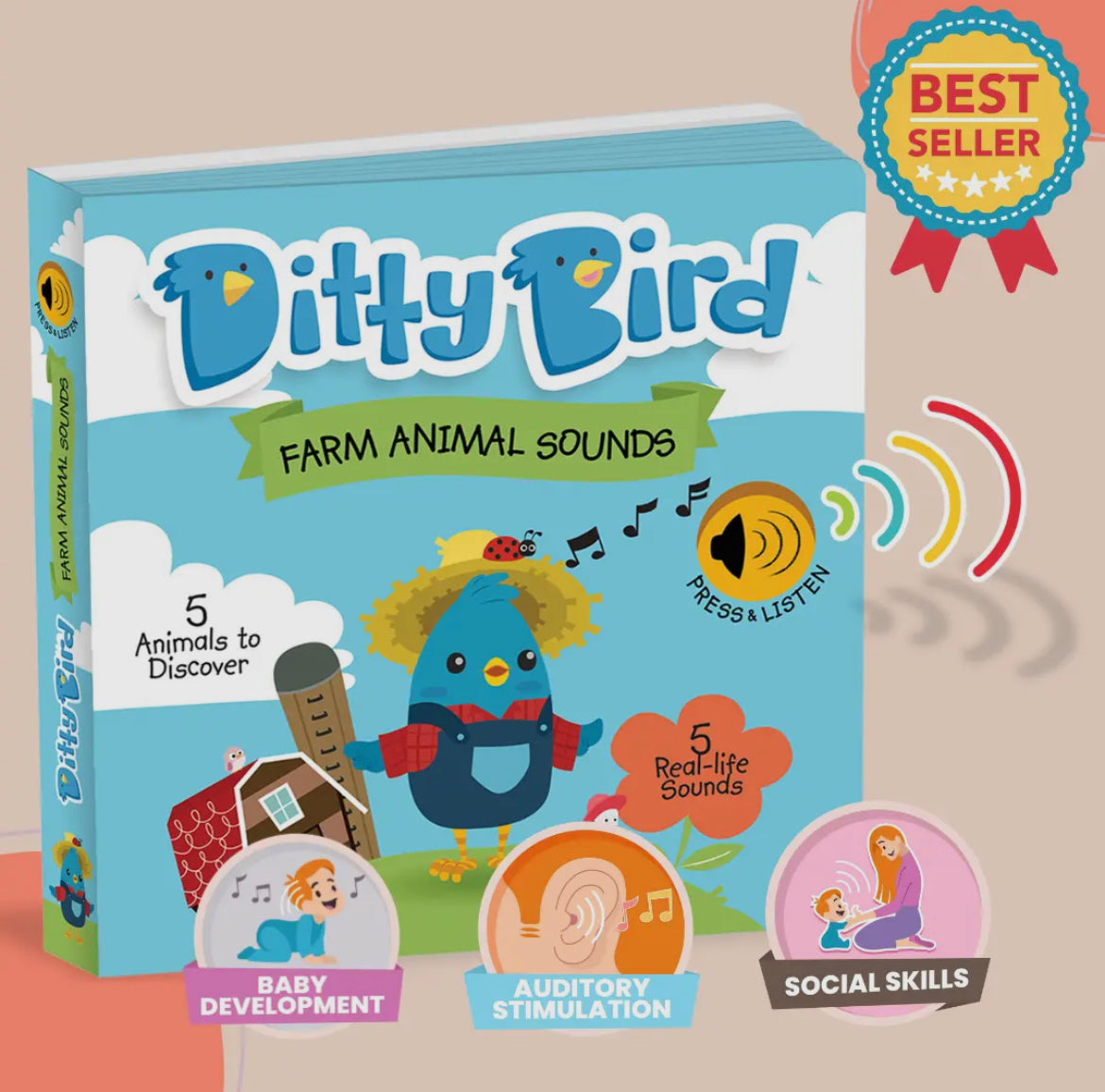 DITTY BIRD SOUND BOOK - FARM ANIMAL SOUNDS