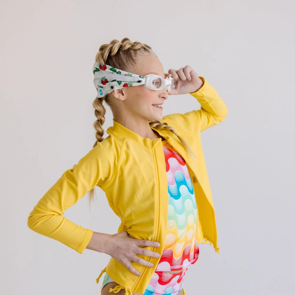 Splash swim goggles Strawberry Fields with clear lenses