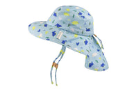 FLAPJACKKIDS KIDS SUN HAT WTH NECK CAPE DINOSAUR