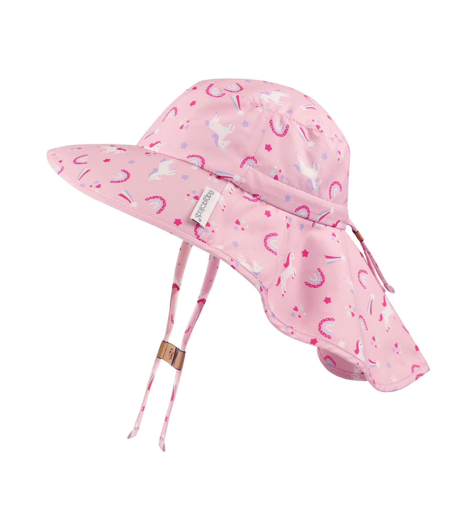 FLAPJACKKIDS KIDS SUN HAT WITH NECK CAPE UNICORN