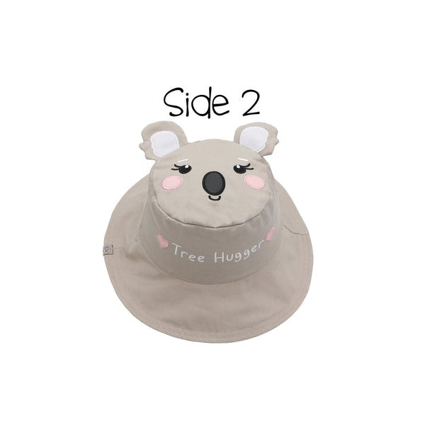 FLAPJACKKIDS REVERSIBLE KIDS SUN HAT PANDA & KOALA