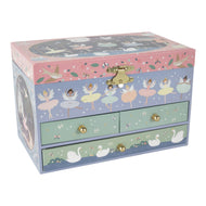 Floss And Musical Jewelry Box With 3 Drawers Enchanted