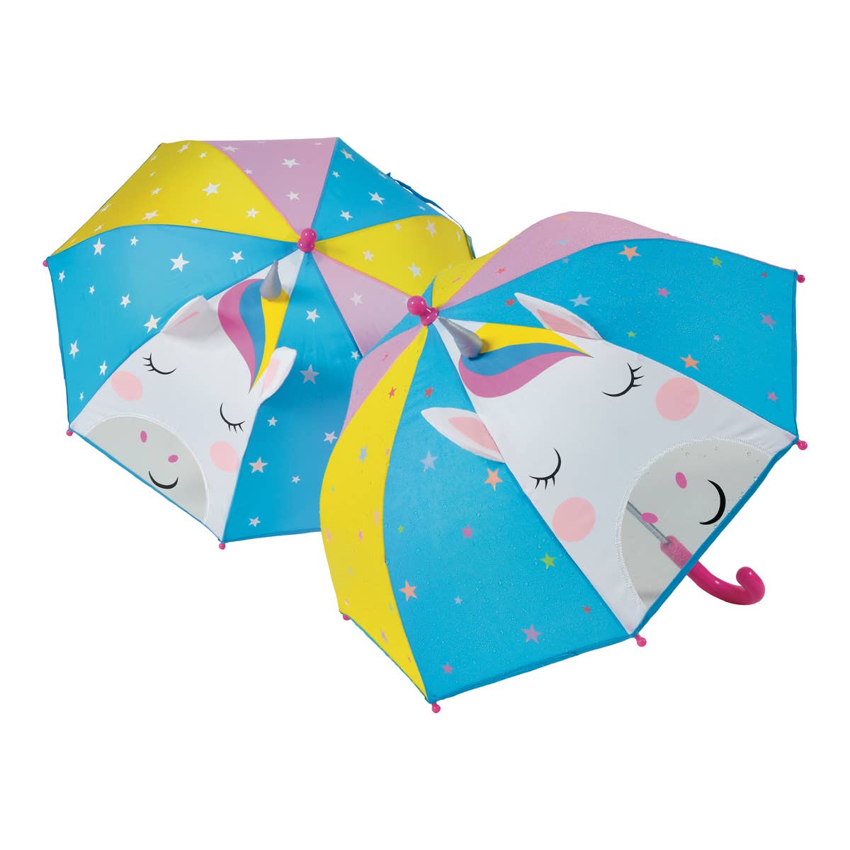 FLOSS AND ROCK COLOR CHANGE CHANGE 3D UMBRELLA-RAINBOW UNICORN - baby enRoute