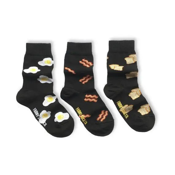 FRIDAY SOCK CO. KID'S SOCKS BACON, EGG & TOAST - baby enRoute