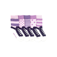 FRIDAY SOCK CO. BABY PURPLE & LILAC  SNEAKER SOCKS 0-1Y