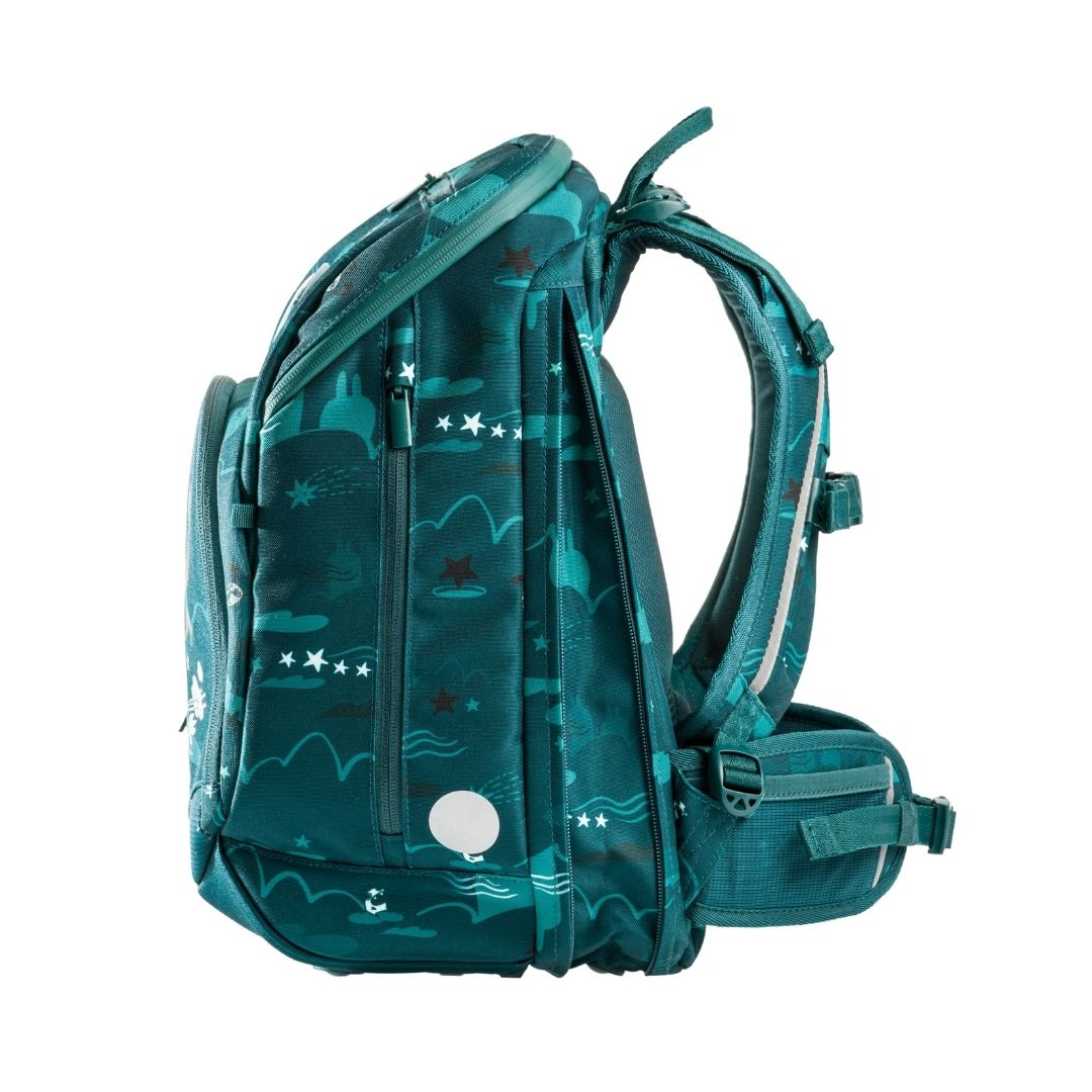 Frii of Norway school backpack expandable 20-25L teal robot game