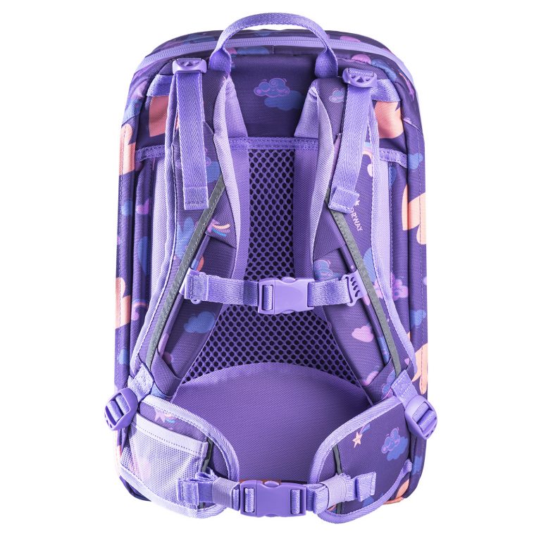 Frii of Norway school backpack unicorn purple expandable 20-25L