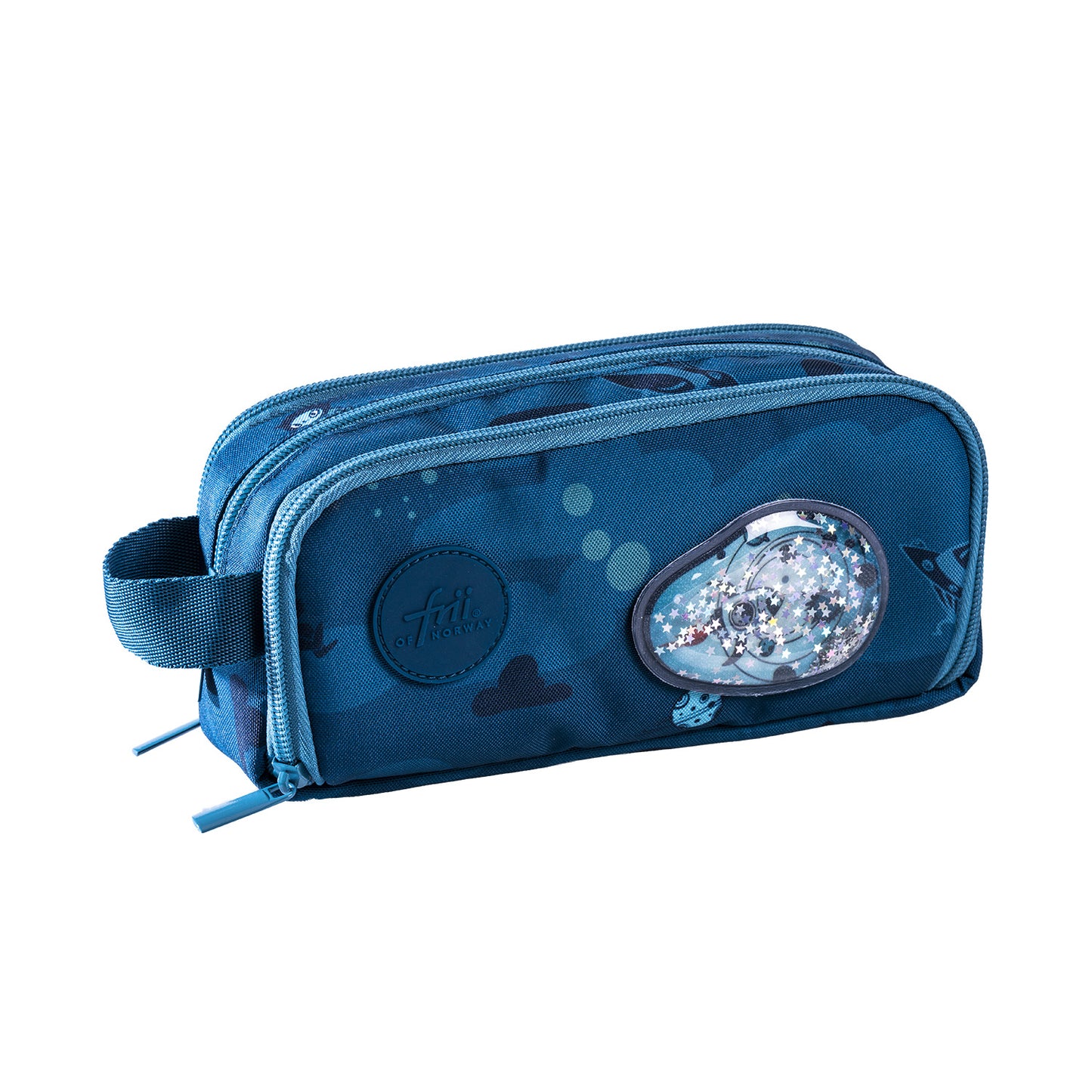 FRII OF NORWAY SCHOOL PENCIL CASE 3-LAYER NINJA BLUE - baby enRoute