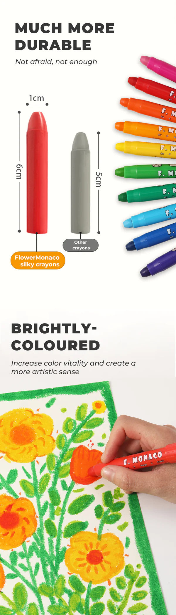 FLOWER MONACO SILKY CRAYON 3 COLORS