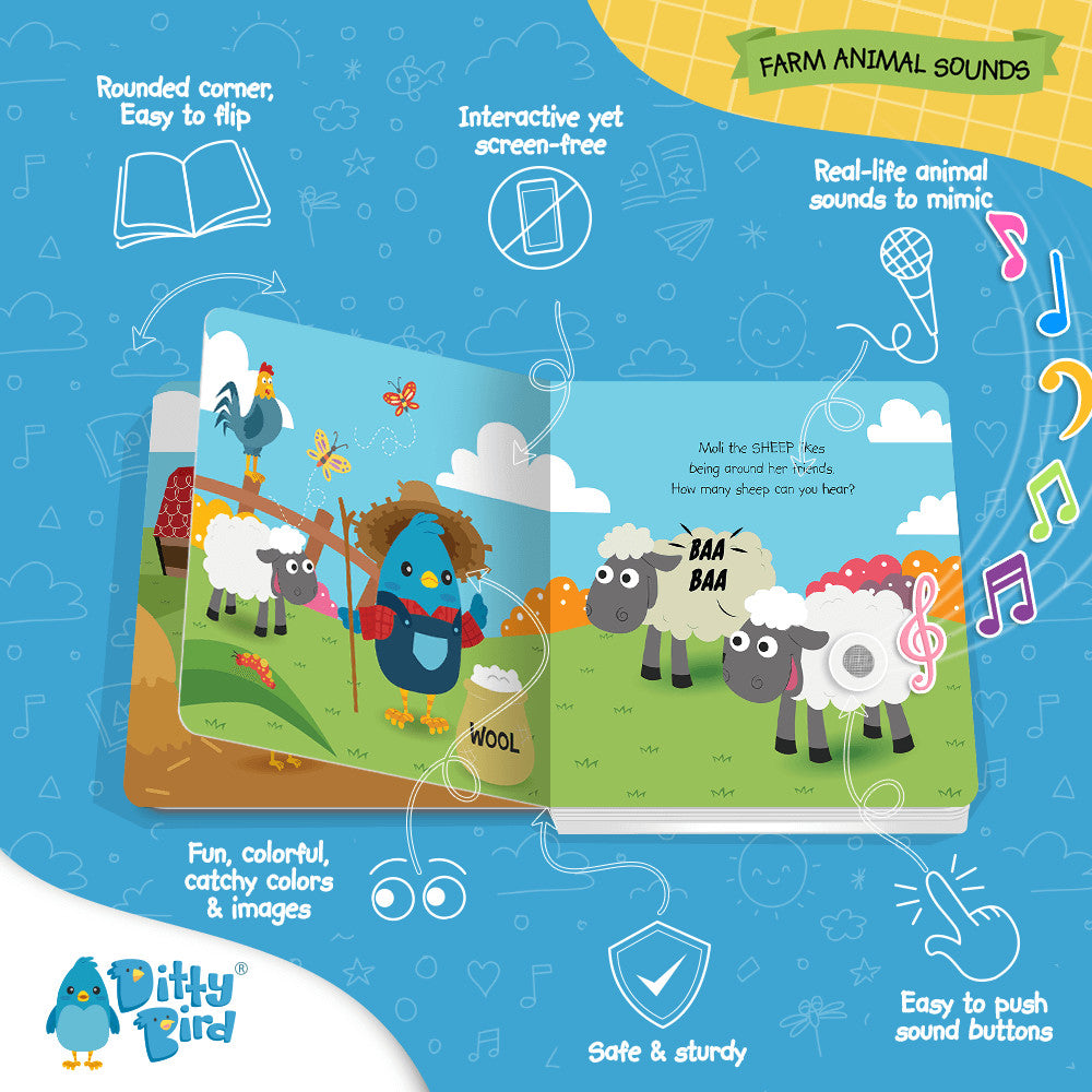 DITTY BIRD SOUND BOOK - FARM ANIMAL SOUNDS