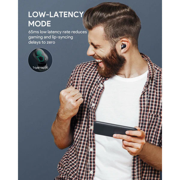 AUKEY WIRELESS CHARGING EARBUDS ELEVATION IN-EAR DETECTION BLACK - baby enRoute