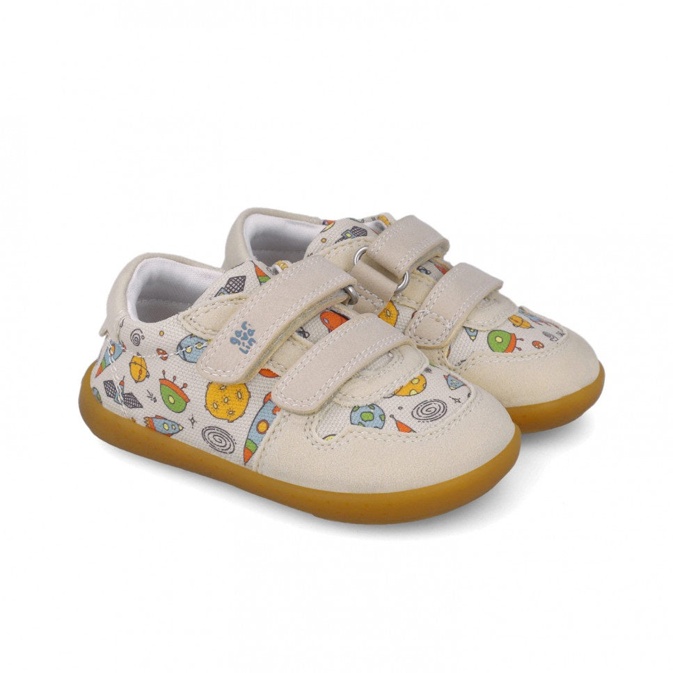GARVALIN BAREFOOT CHILDREN CANVAS SNEAKERS BEIGE - baby enRoute