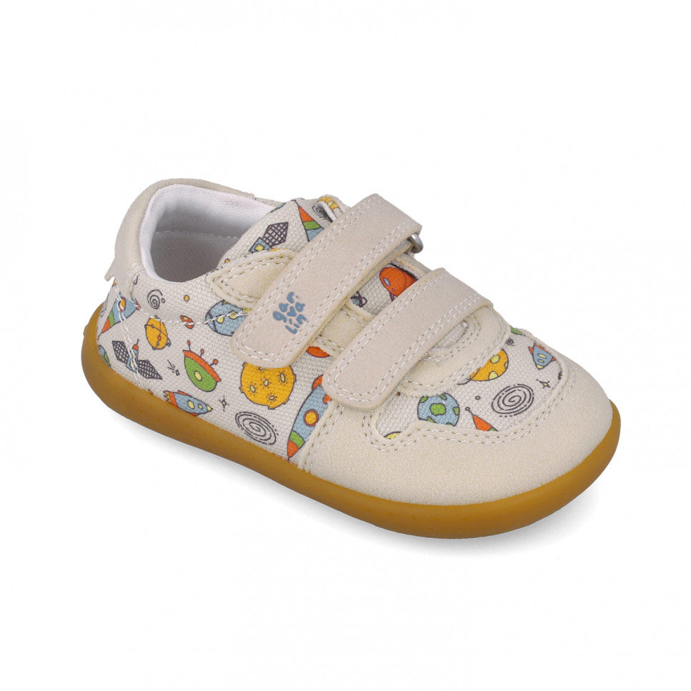 GARVALIN BAREFOOT CHILDREN CANVAS SNEAKERS BEIGE - baby enRoute
