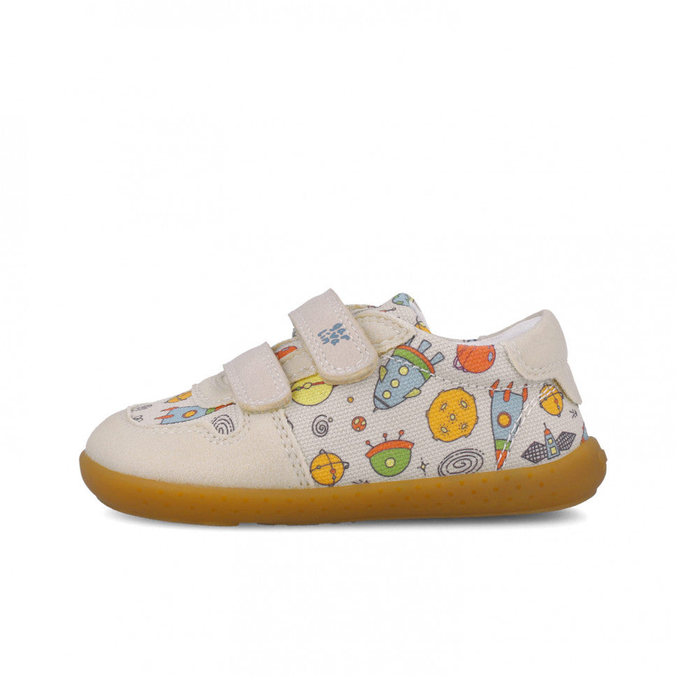 GARVALIN BAREFOOT CHILDREN CANVAS SNEAKERS BEIGE - baby enRoute