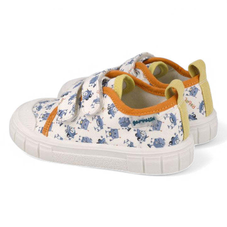 GARVALIN BAREFOOT CHILDREN CANVAS SNEAKERS BLANCO WHITE - baby enRoute