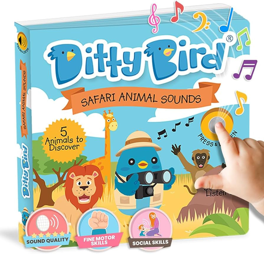 DITTY BIRD SOUND BOOK - SAFARI ANIMAL SOUNDS