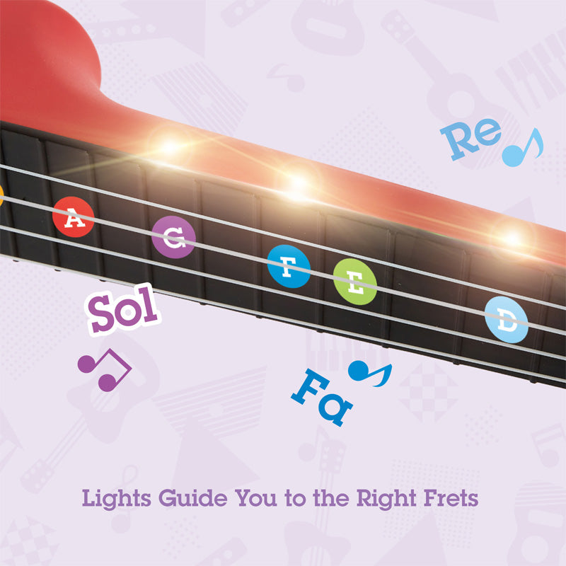 HAPE  LEARN WITH LIGHTS UKULELE-RED