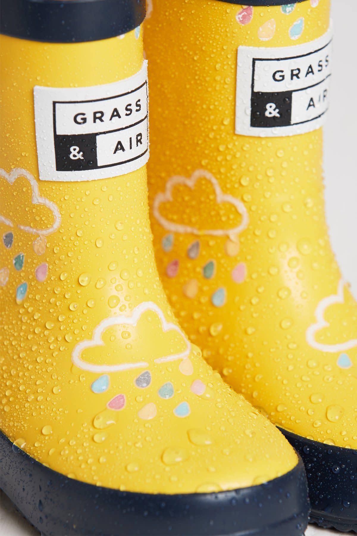 GRASS & AIR COLOR REVEALING KIDS RAIN BOOTS YELLOW