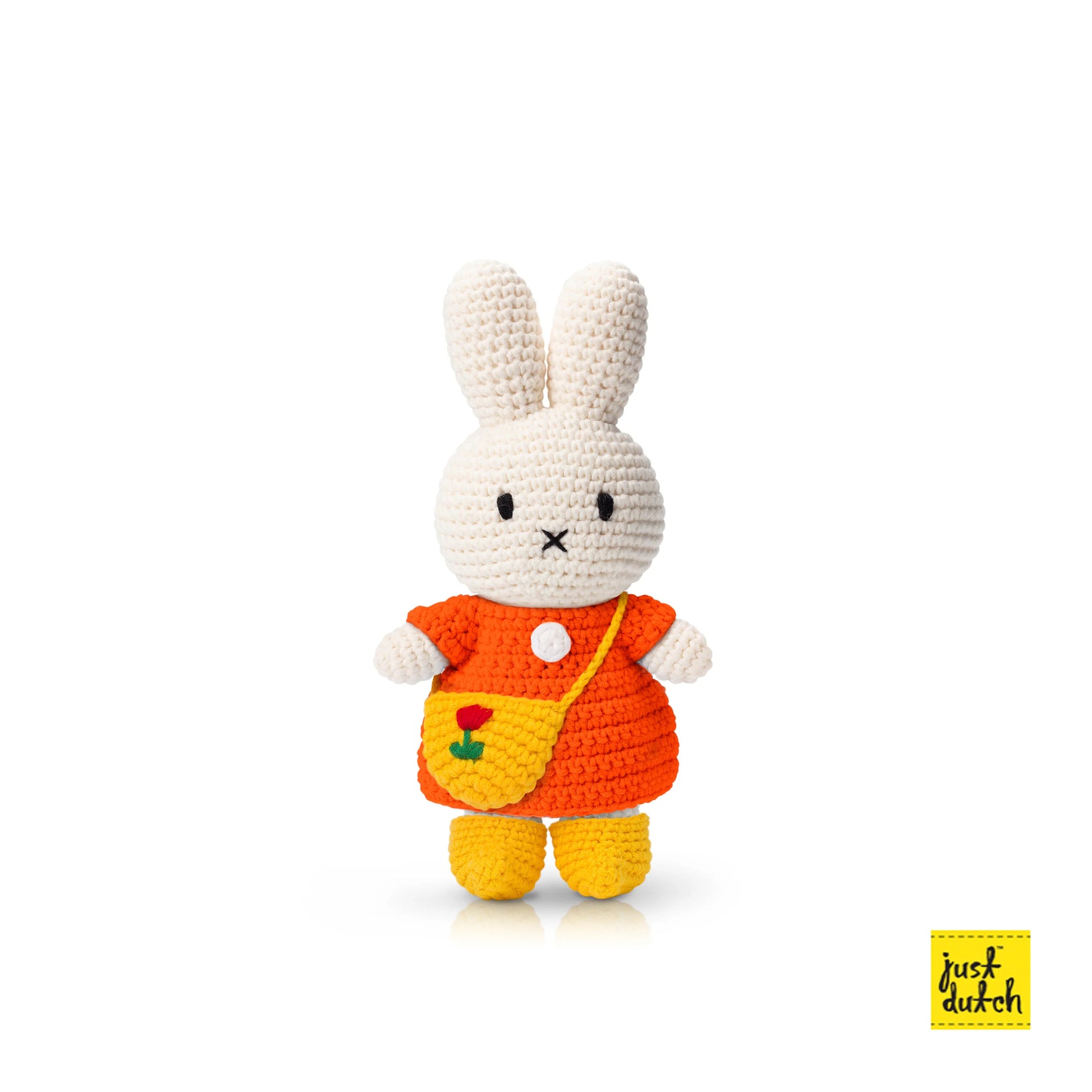 JUST DUTCH MIFFY AND HER TULIP BAG RED DRESS WITH TULIP BAG AND SHOES