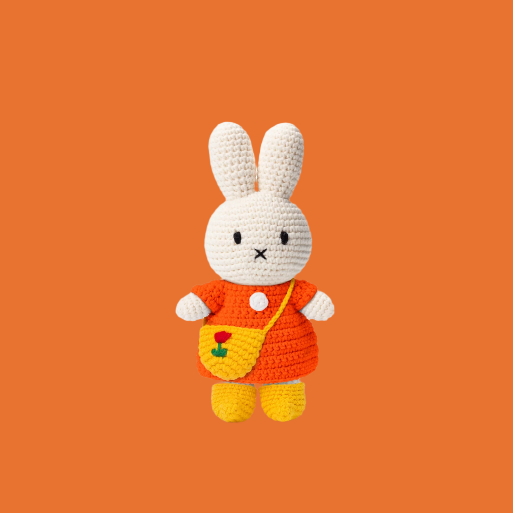 JUST DUTCH MIFFY AND HER TULIP BAG RED DRESS WITH TULIP BAG AND SHOES