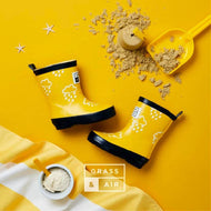 GRASS & AIR COLOR REVEALING KIDS RAIN BOOTS YELLOW