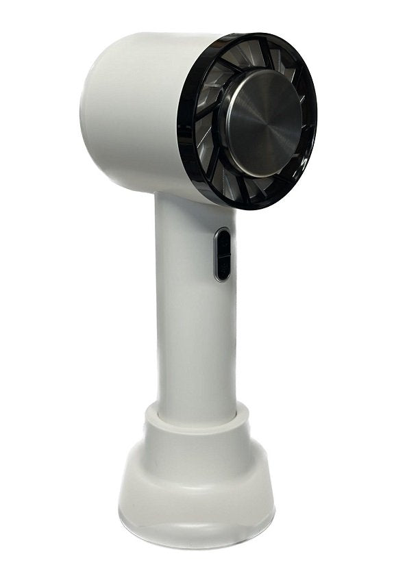 I2 Handheld 3 Speed Lithium Fan With Cooling Plate White
