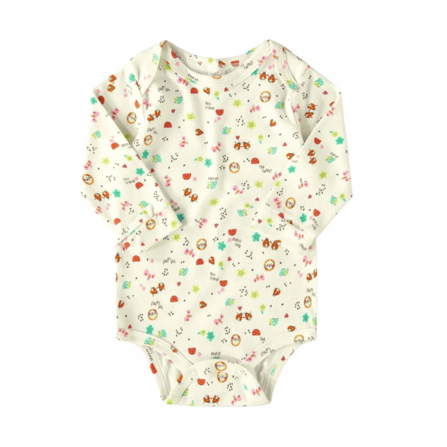 Upbaby Baby Girl Long Sleeve Bodysuit Off White