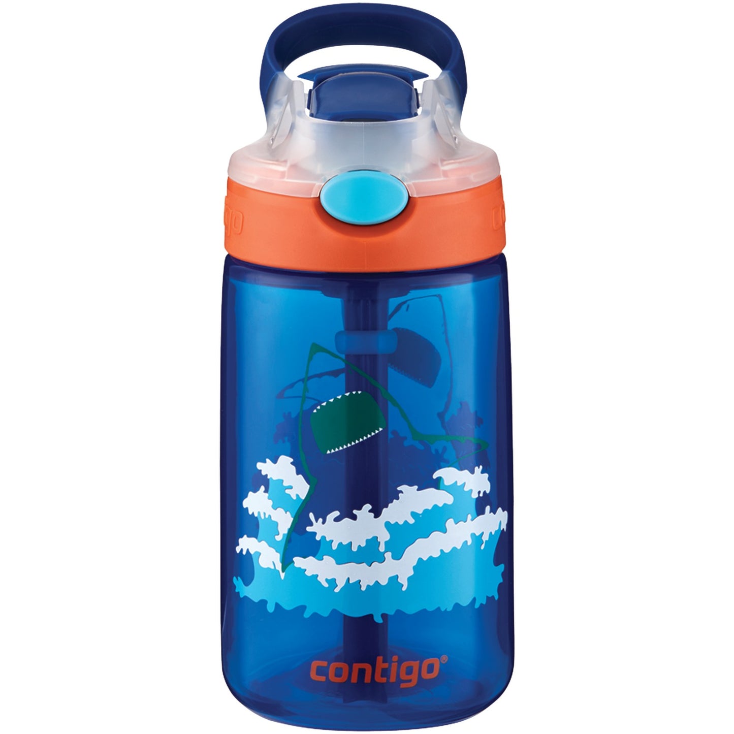 CONTIGO GIZMO FLIP 14OZ FRENCH BLUE SHARK ATTACK - baby enRoute