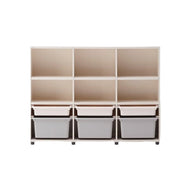 ILOOM EDDI KIDS 3-STORY BOOKSHELF 1400W (W PL BOX STORAGE)