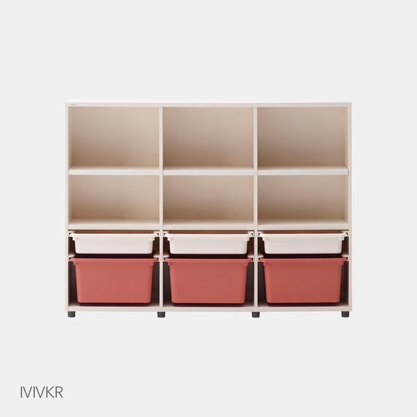 ILOOM EDDI KIDS 3-STORY BOOKSHELF 1400W (W PL BOX STORAGE)