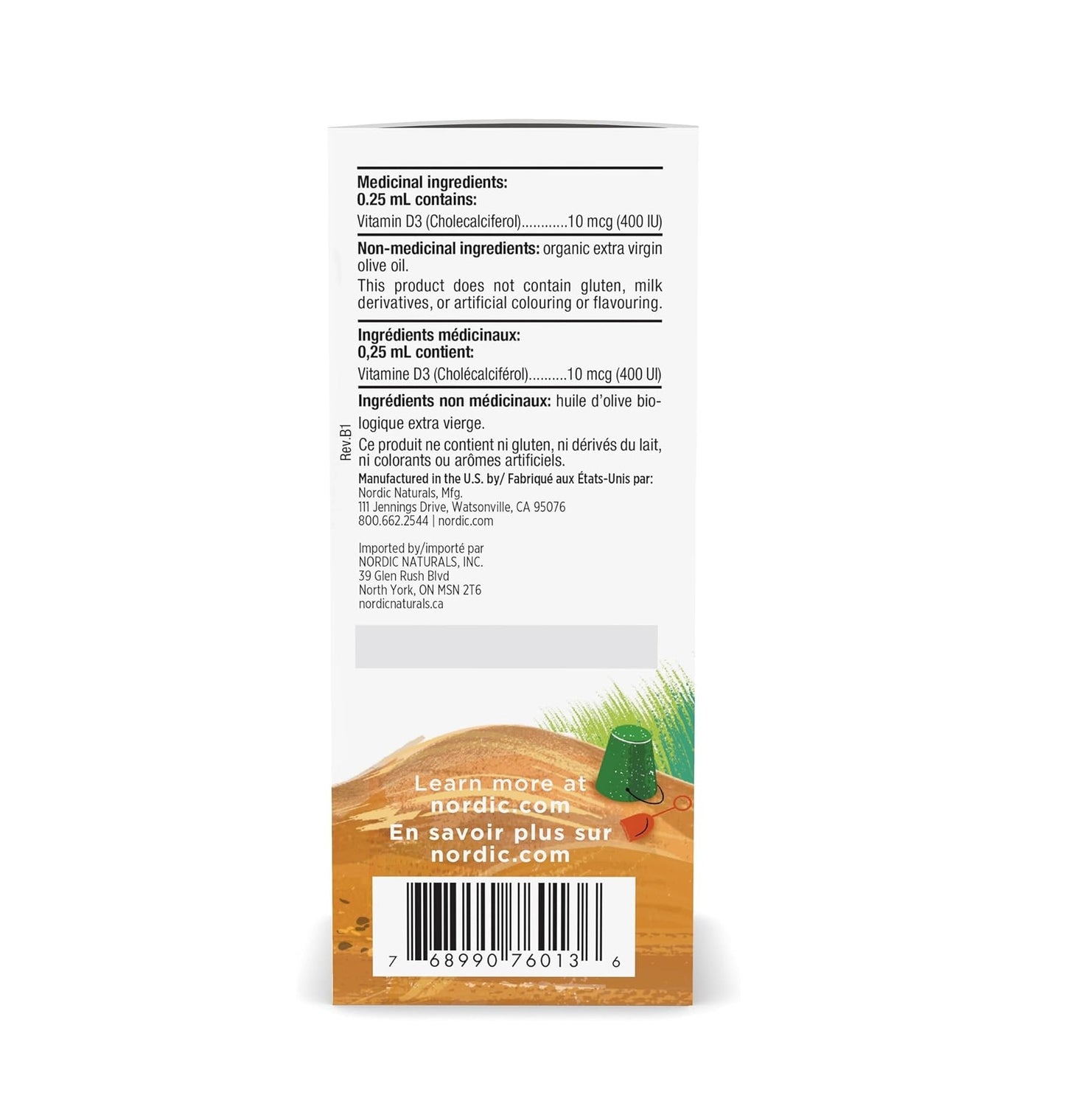 Nordic Naturals Baby's Vitamin D3 22.5ml