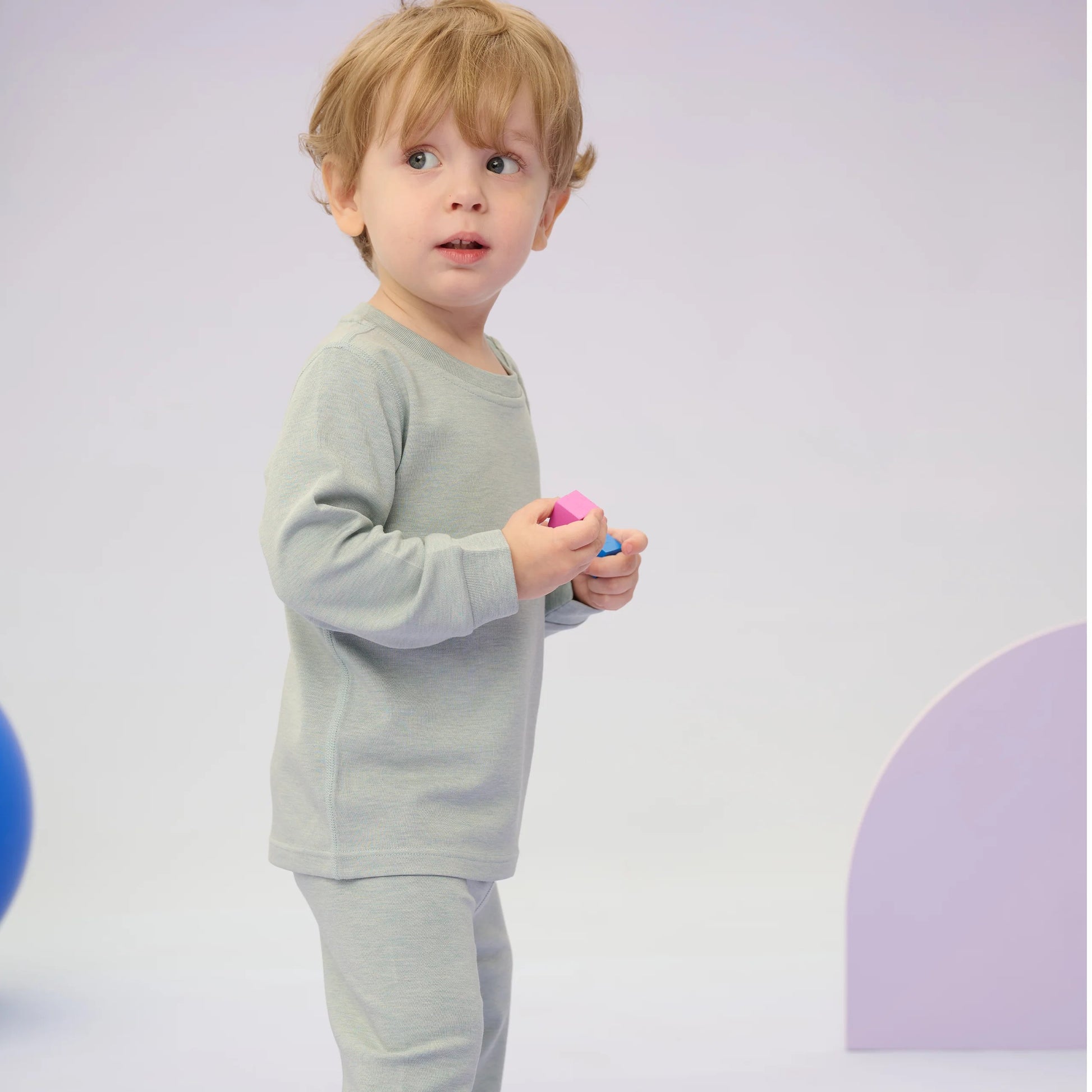 Nest Designs Tanboocel Two-Piece Long Sleeve Pj Set Slate