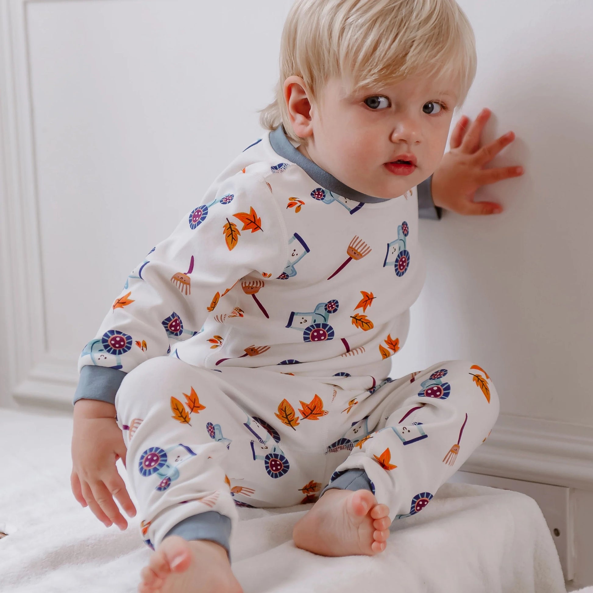 Nest Designs Organic Cotton Two-Piece Long Sleeve Pj Set On The Farm