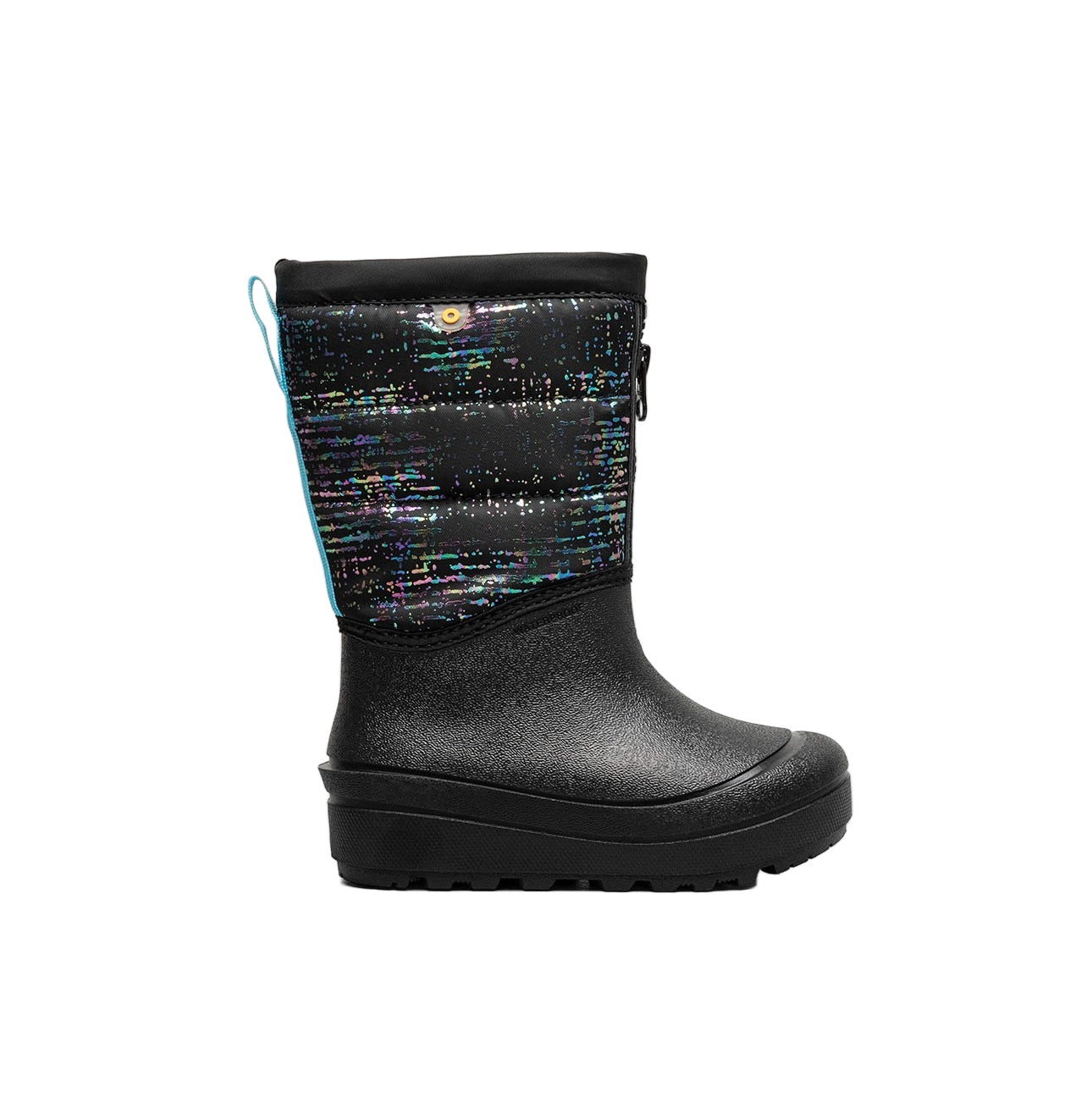 Bogs Snow Boots Shell Zip Metallic Stripes