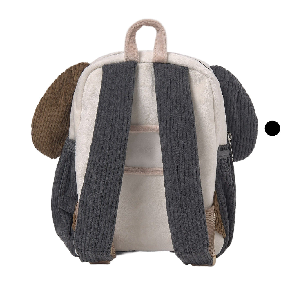 Mayoral backpack with gray beige and brown corduroy panels