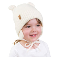 Jan & Jul Kids Bear Knit Hats Vanilla Cream