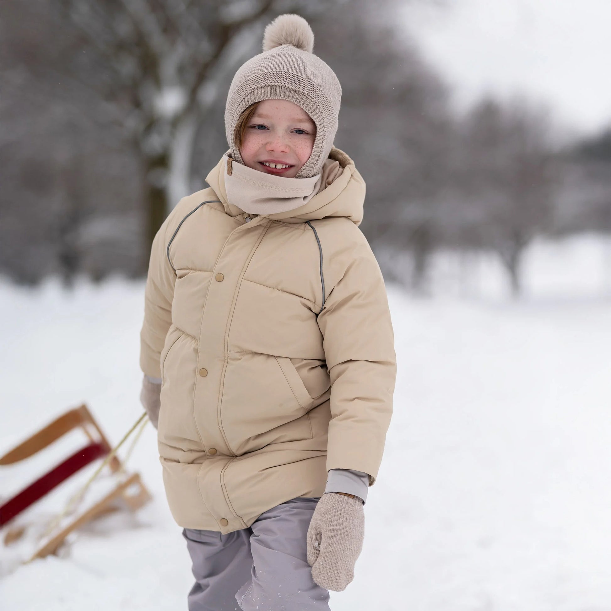 Jan & Jul Kids Pom-Pom Knit Hats Wheat Field