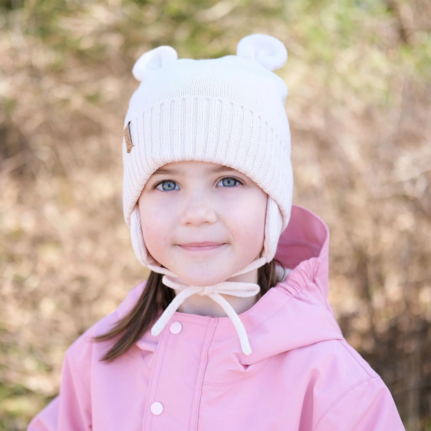 Jan & Jul Kids Bear Knit Hats Light Pink