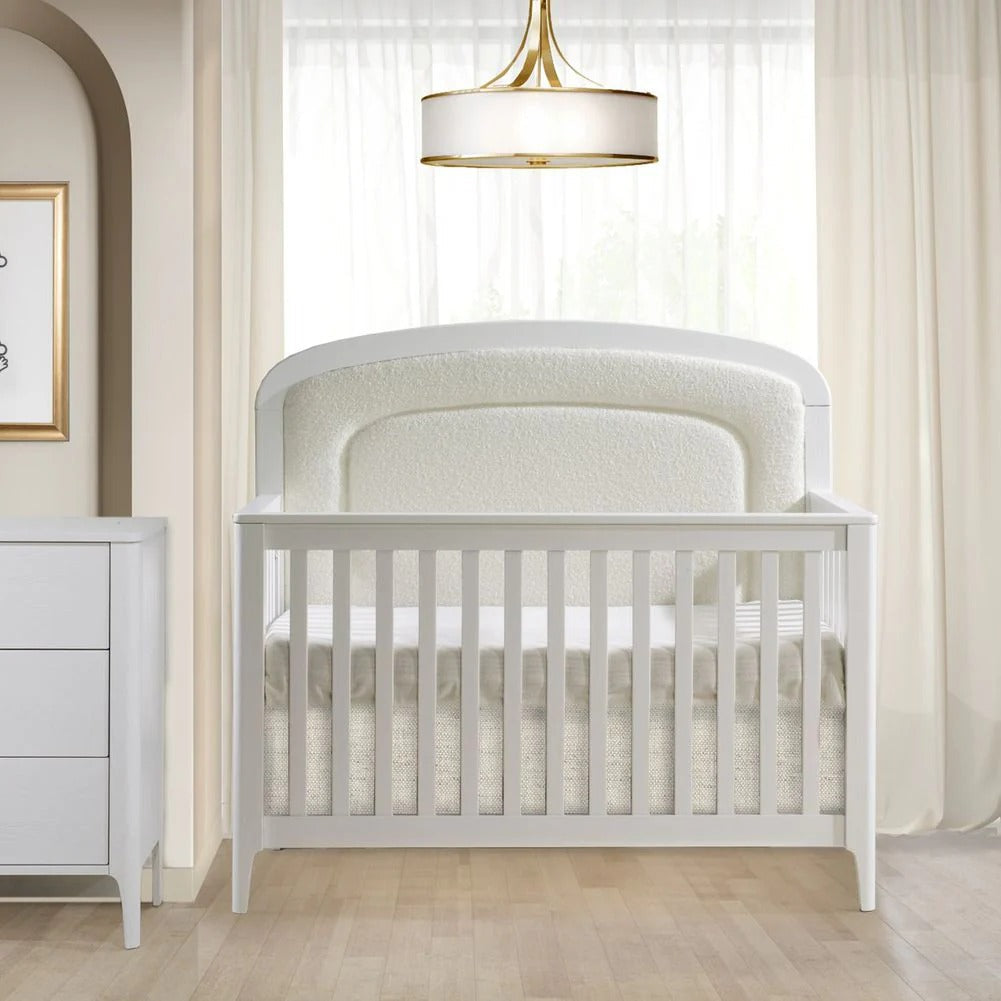 Natart Signature Series Palo 5 In 1 Convertible Crib With Upholstered Panel