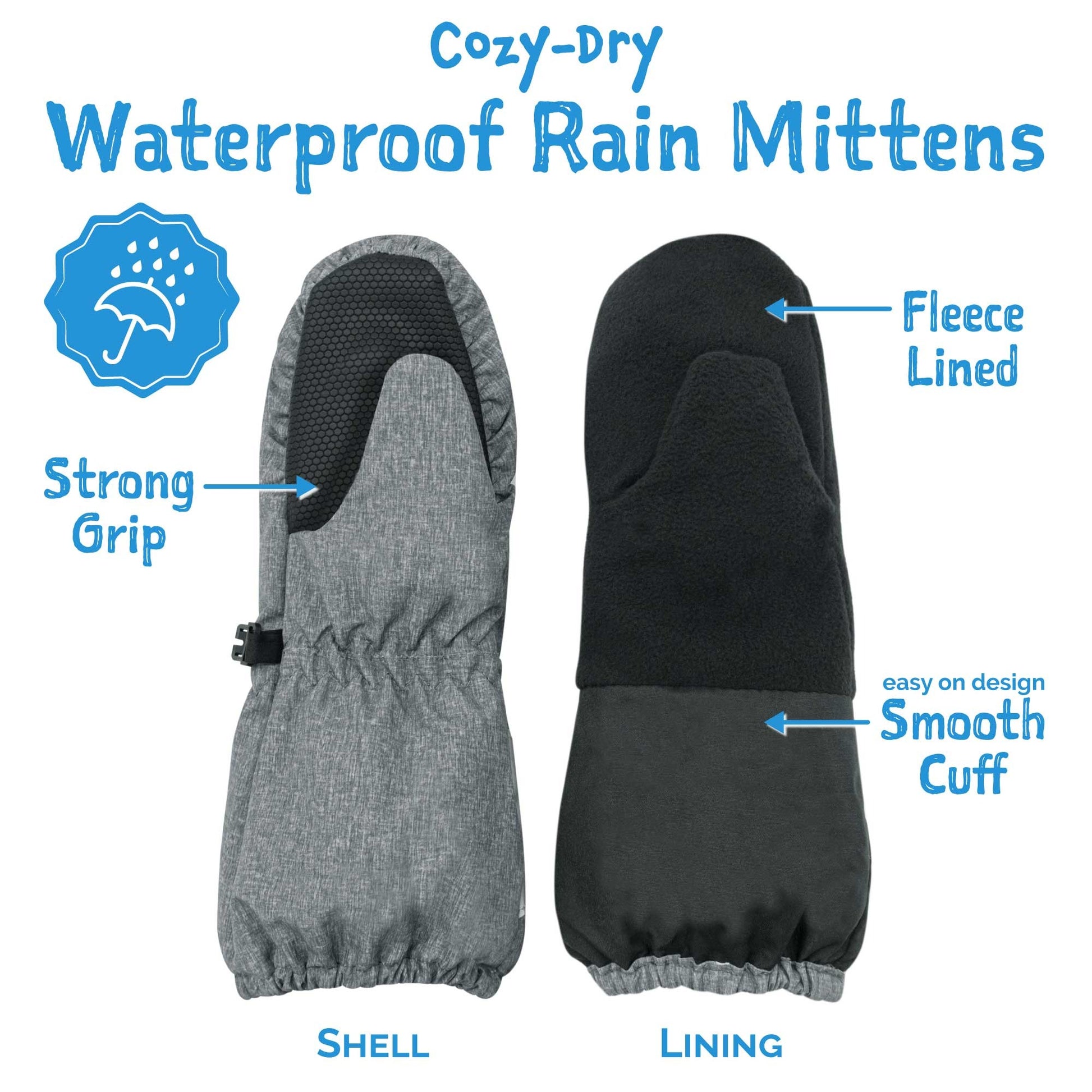 Jan & Jul Kids Rain Mittens Lavender