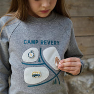 Petite Revery French Terry Raglan Sweatshirt Slate Gray
