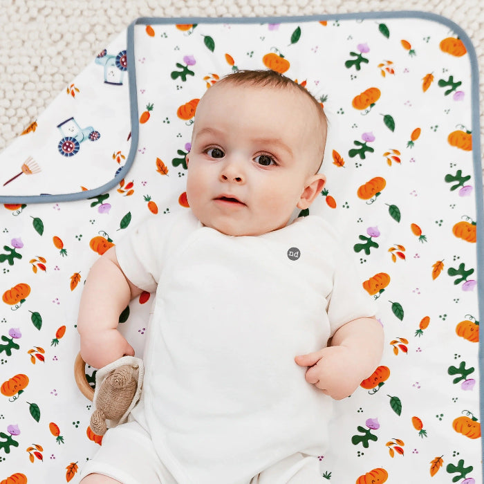 Nest Designs Cotton Waterproof Baby Change Pad Small Harvest Time