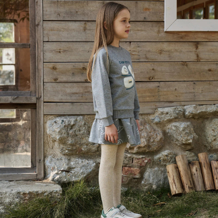 Petite Revery French Terry Raglan Sweatshirt Slate Gray 
