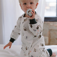 Nest Designs Cotton Long Sleeve Footed Sleep Bag 1.0 Tog Chills N' Thrills