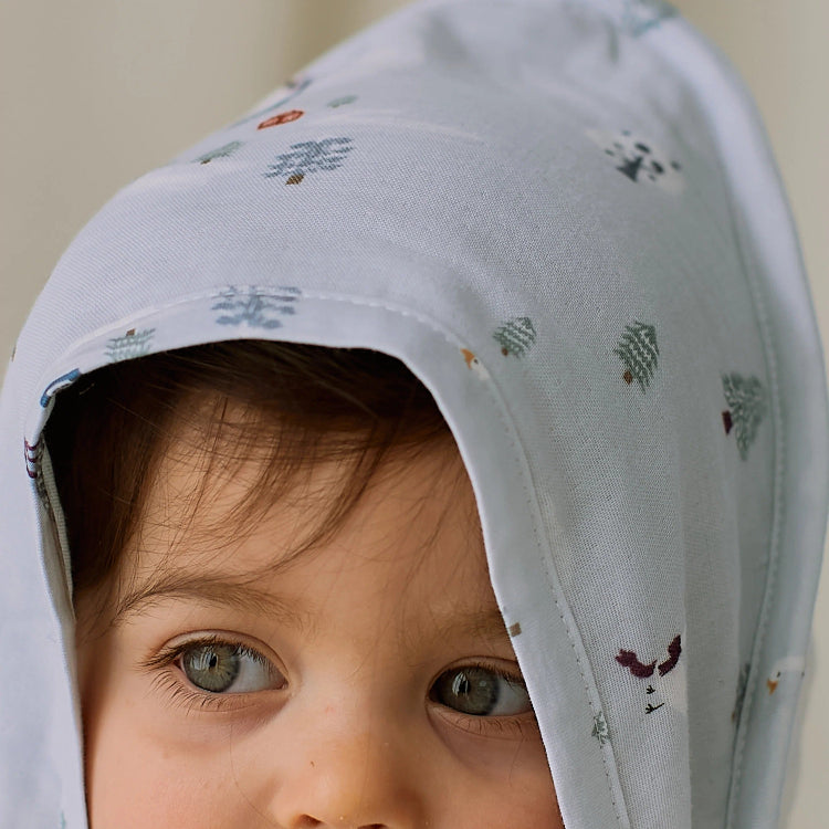 Nest Designs Organic Cotton 9-Layer Hooded Baby Bath Towel Snowy Snuggles