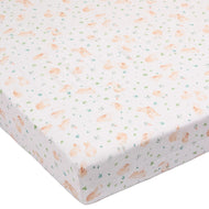 Loulou Lollipop Muslin Fitted Crib Sheet Bunny Meadow